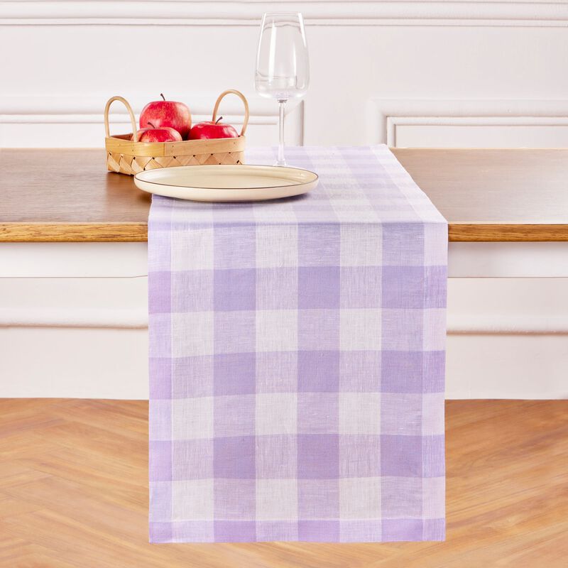 Christmas Linen Table Runner - Buffalo Check, Solino Home