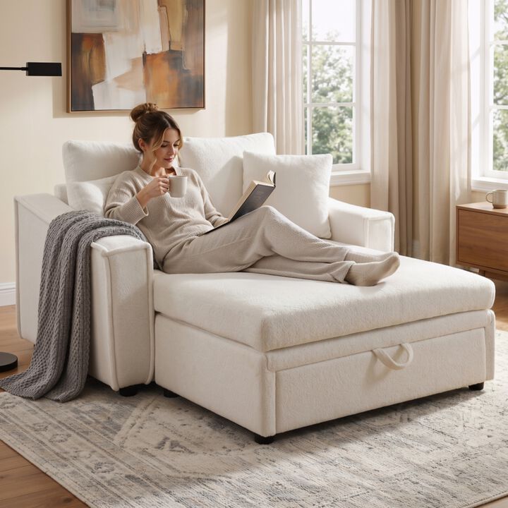 Bled Snowflake Velvet Chaise Sofa with Storage