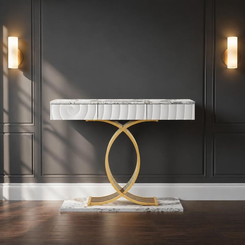 Modern Narrow Entryway Console Table image number 3