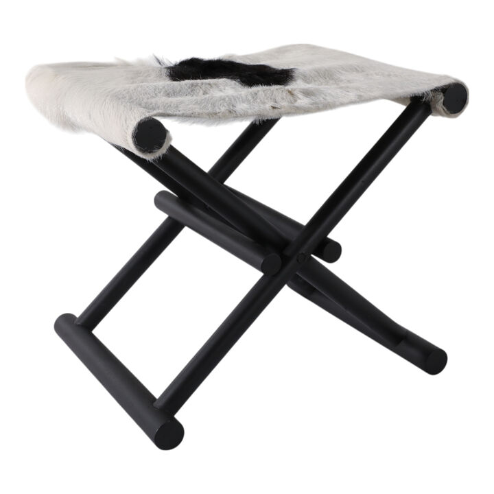 Hair On Hide Cow Print Stool