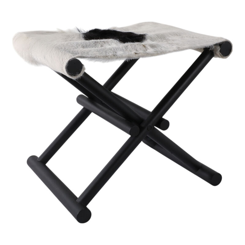 Hair On Hide Cow Print Stool image number 0