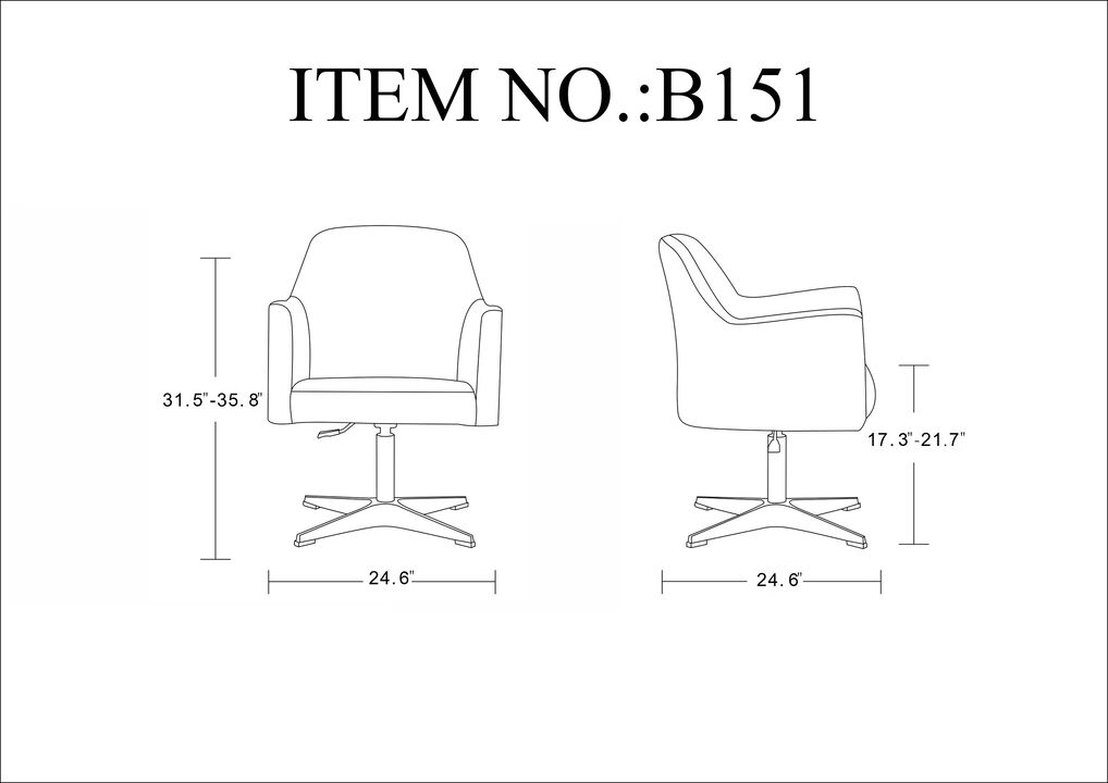 Pelo White Swivel Chairs (Set of 2)