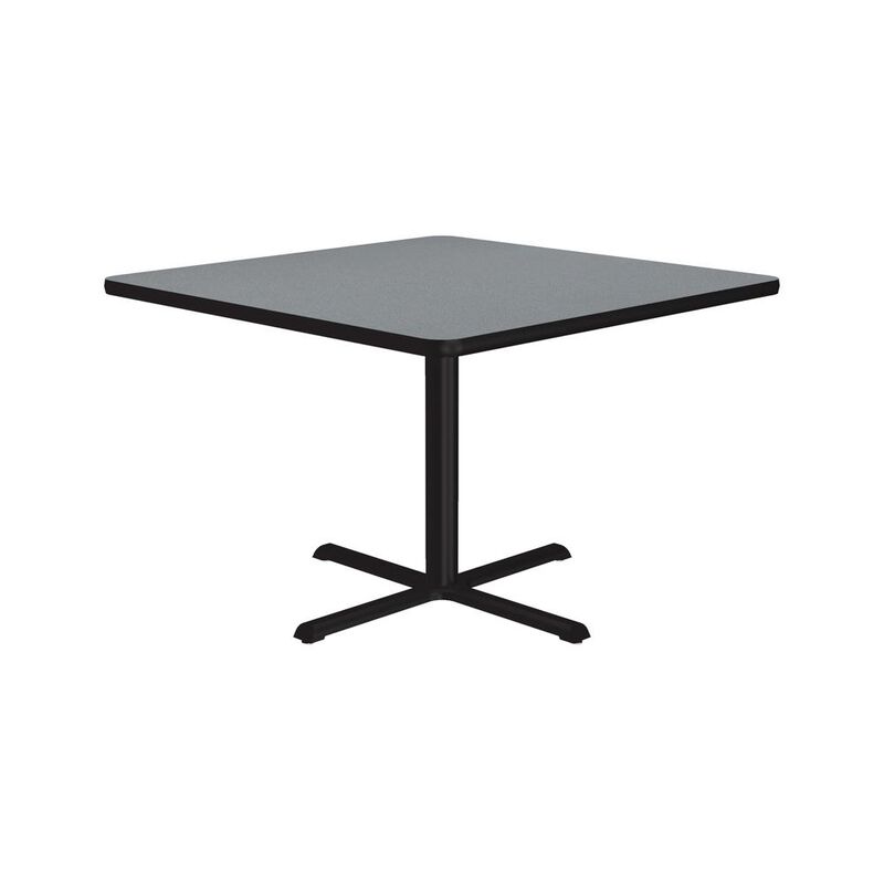Correll Table Height Thermal Fused Laminate Caf&eacute; and Breakroom Table 36x36, SQUARE GRAY GRANITE BLACK