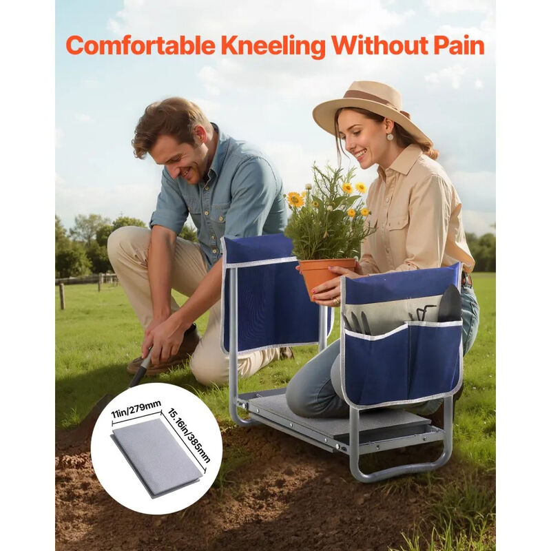 2-in-1 Folding Garden Kneeler with EVA Pad Heavy Duty Garden Stool image number 3