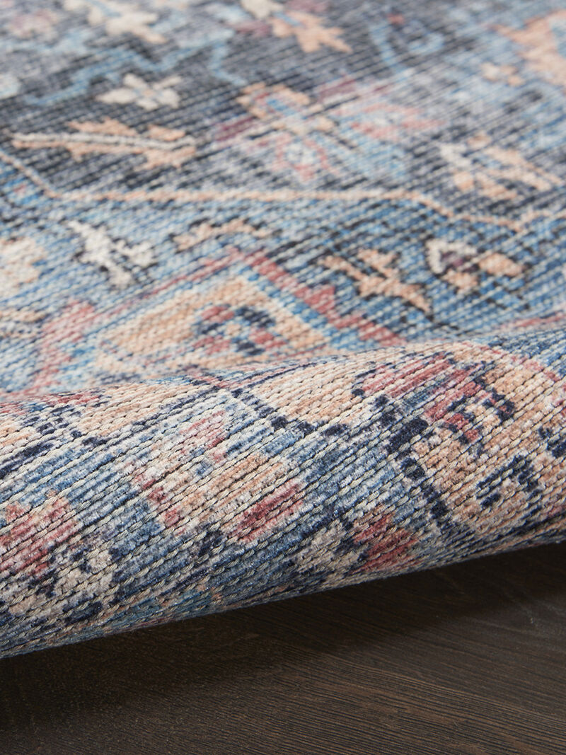 Machine Washable Series 1 SR101 Light Blue/Multicolor 7'10" x 9'10" Rug