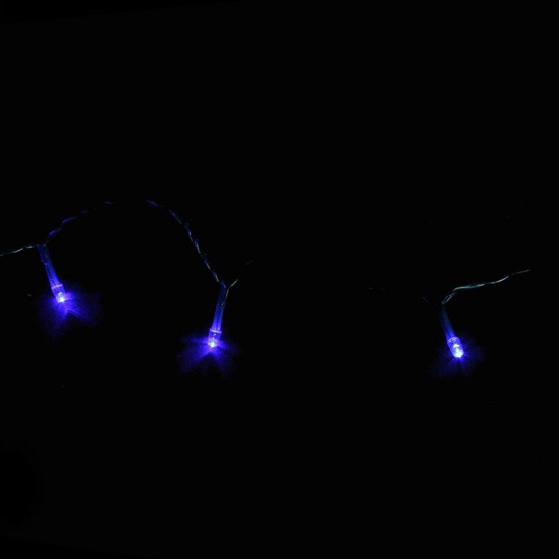 20 Battery Operated Blue LED Wide Angle Christmas Lights - 6.25 ft Blue Wire image number 1