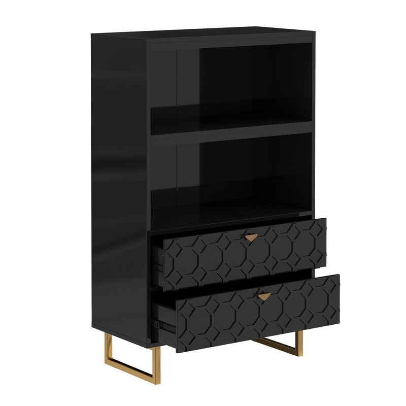 55.6 in. Tall Wood Display Bookcase Storage Organizer