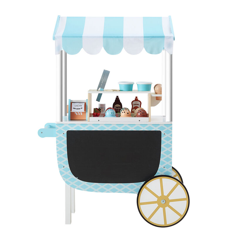 My Little Helper Ice Cream Cart & Accessories, Blue/White image number 9