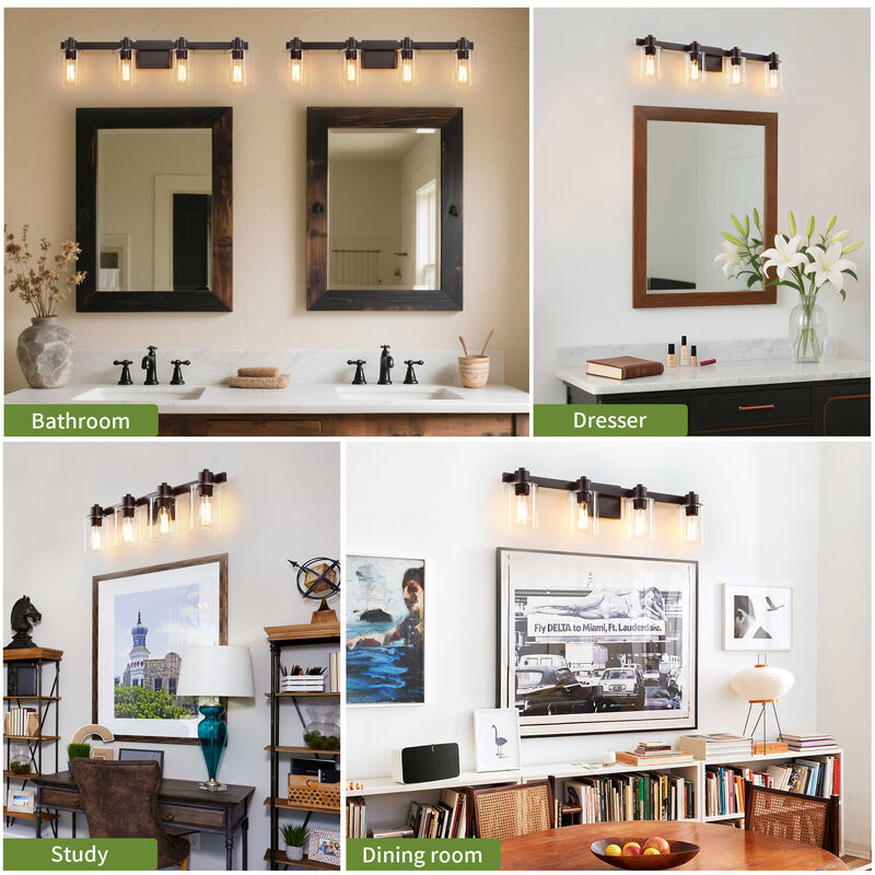 31.5" Modern 4-Light Dimmable Indoor Wall Sconce image number 9