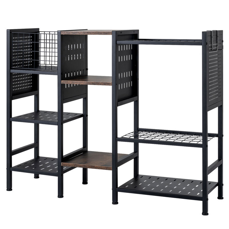 Wooden Garden Tool Organizer with Shelves for Garage, Shed and Utility Room image number 0