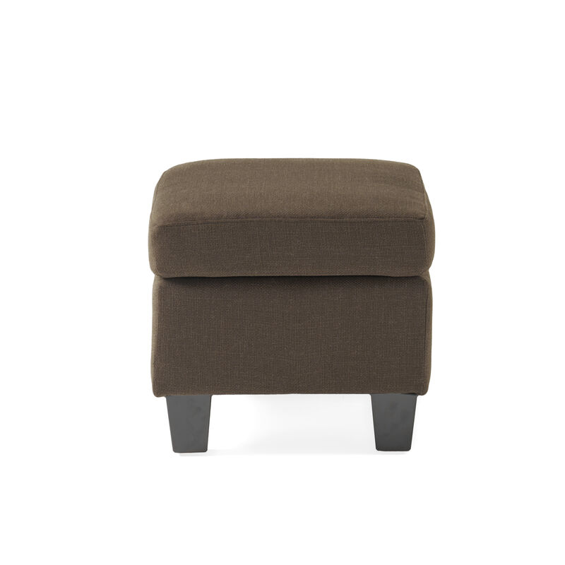 Merax Modern Upholstered Ottoman with Wooden Legs image number 3