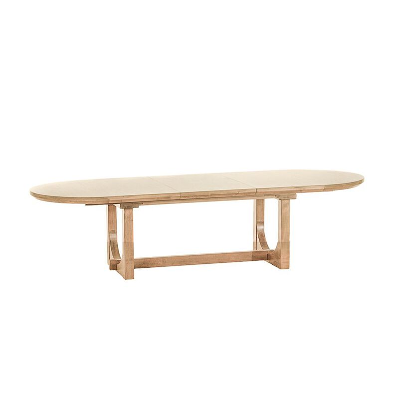 World Interiors Valencia 86-110" Oval Extension Dining Table in Gray Birch image number 0