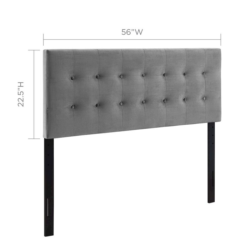 Emily Biscuit Tufted Performance Velvet Full Headboard image number 1