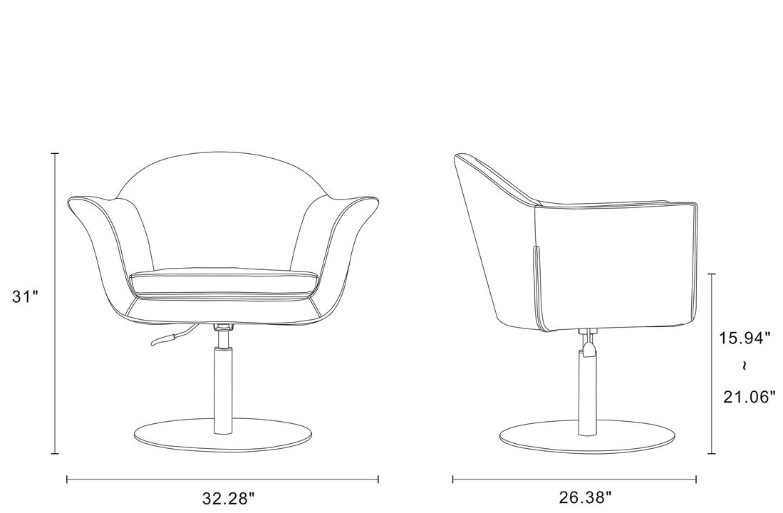 Voyager Blue Swivel Accent Chairs (Set of 2)