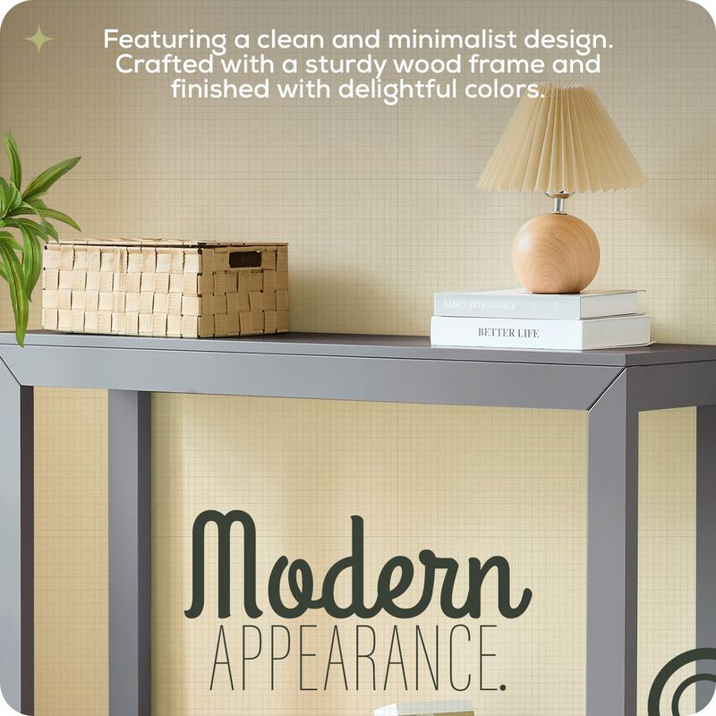 Kings Brand Furniture Russel Long Console Table - Minimalist and Slim Entryway Table for Decorative Displays, Sofa Table