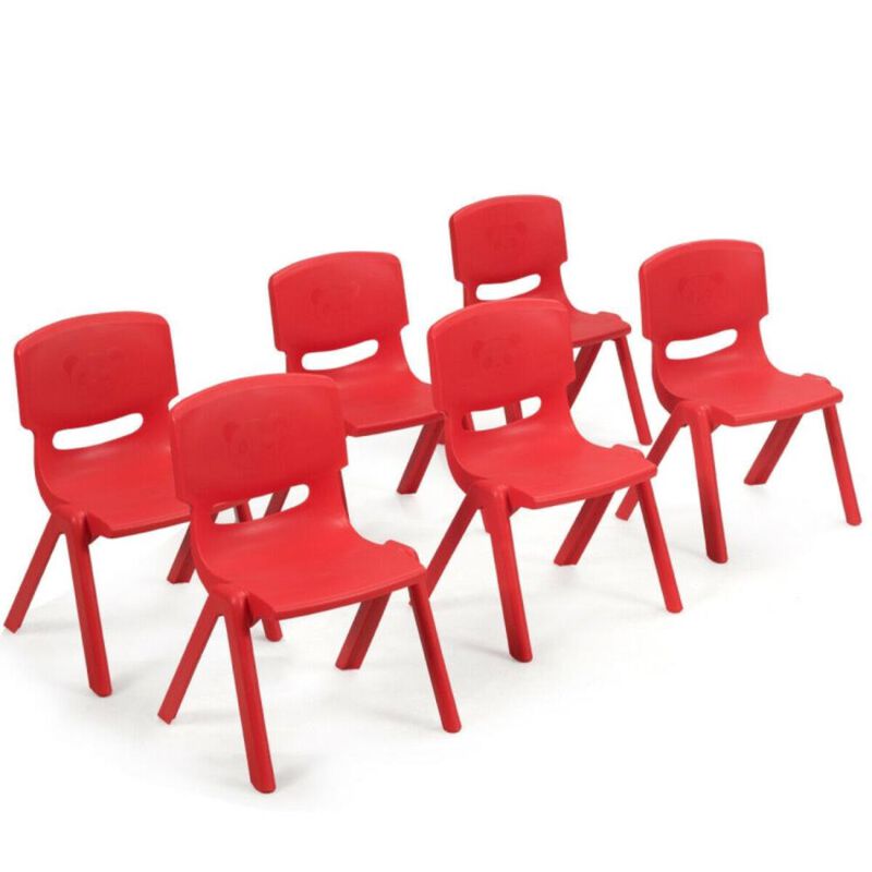 Hivvago 6-pack Kids Plastic Stackable Classroom Chaira