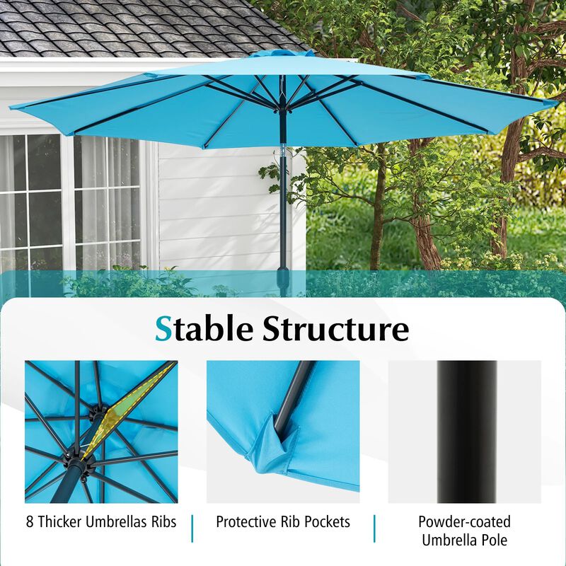 Mondawe 10 Feet Outdoor Patio Umbrella with Tilt Adjustment and Crank