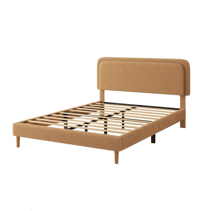 Sarick Plush Upholstered Platform Bed image number 0