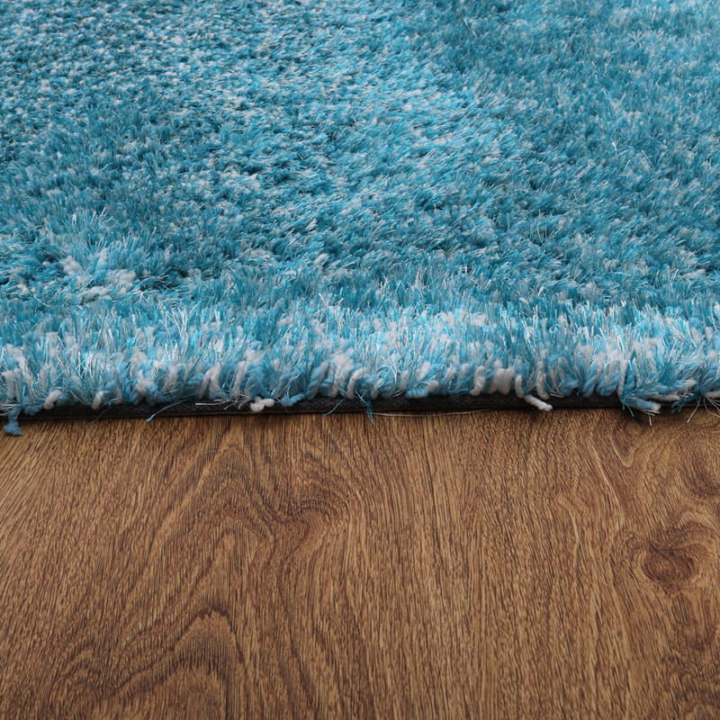 RUGSOTIC CARPETS HAND TUFTED SHAG POLYESTER ECO-FRIENDLY AREA RUGS  - Solid Plain Design, High Pile Thick Handmade Anti Skid Rugs for Living Room K00111 image number 5