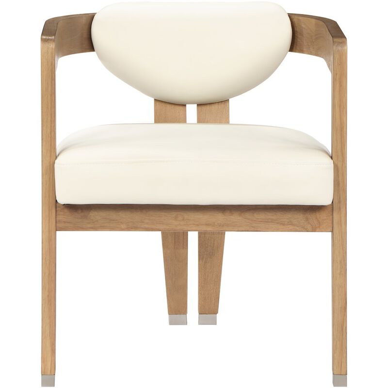 Meridian Furniture Carlyle Cream Vegan Leather Dining Chair
