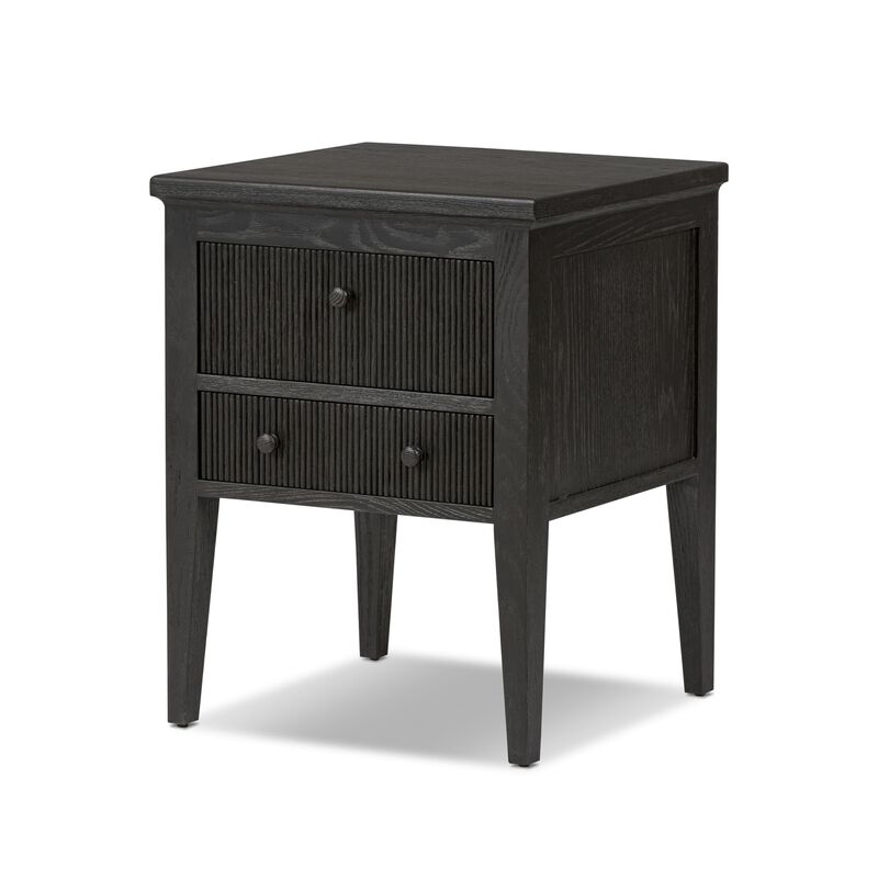 Bush Distressed Black Nightstand