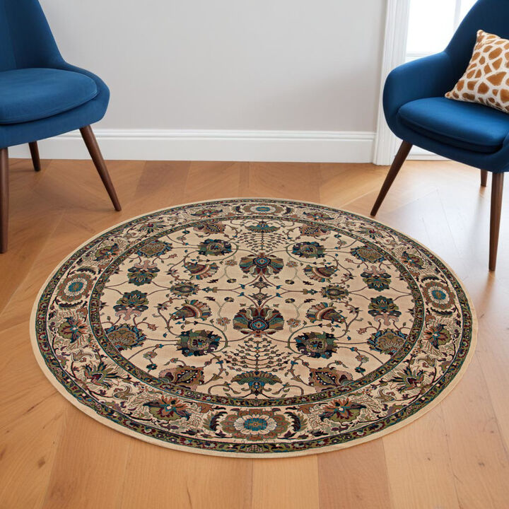HomeRoots Floral Area Rug