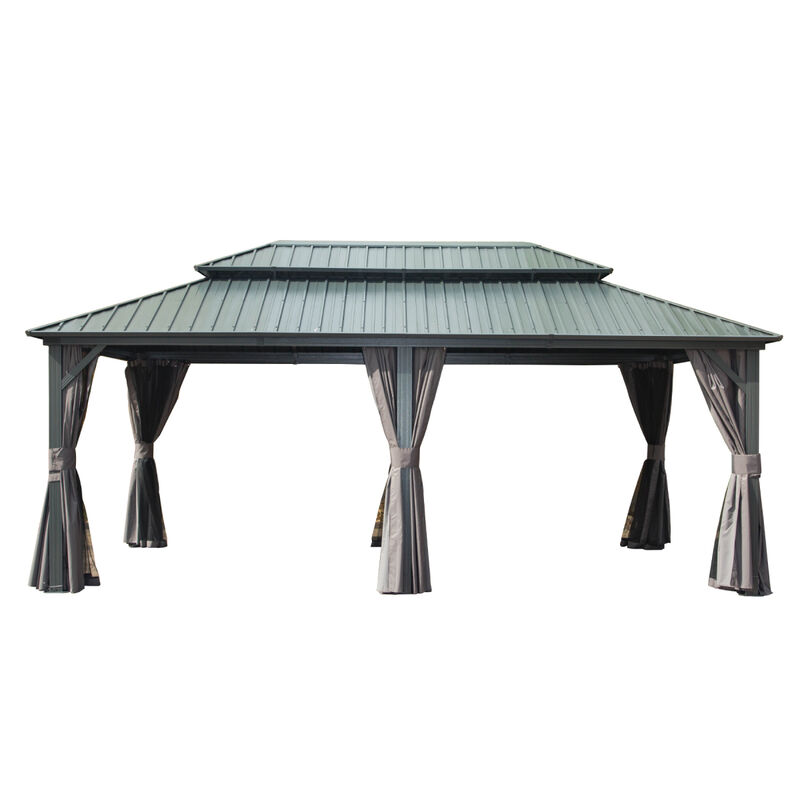 Streamdale 12' X 20' Hardtop Gazebo, Aluminum Metal Gazebo