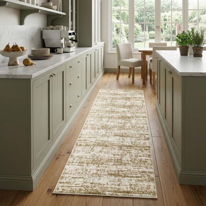 HomeRoots Abstract Strokes Runner Rug
