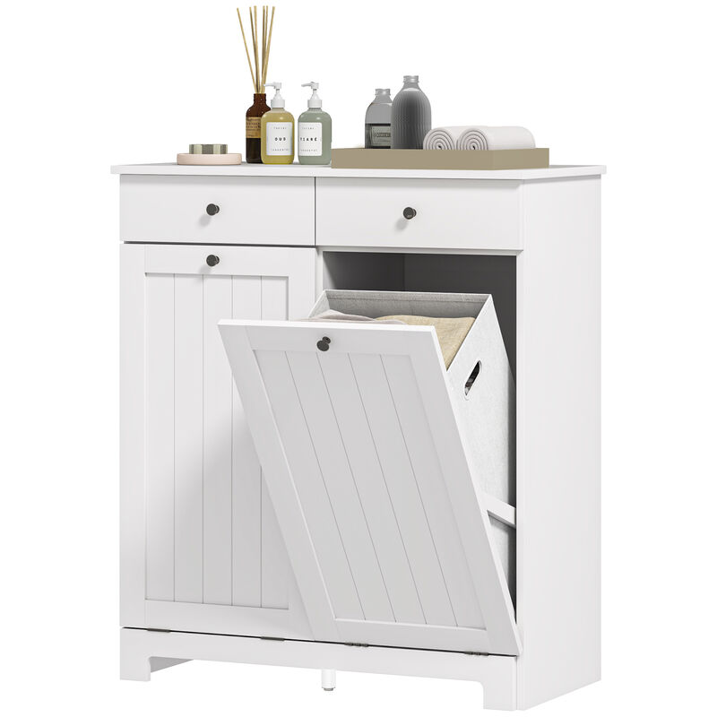 Hivvago Double Laundry Hamper Cabinet with 2 Drawers image number 0
