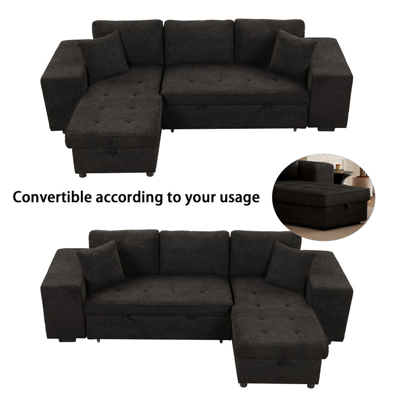Merax Modern L-Shape 3 Seat Reversible Sectional Sofa
