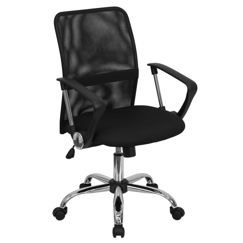 Jenkins Mid-Back Mesh Swivel Task Office Chair with Lumbar Support Band and Arms image number 0