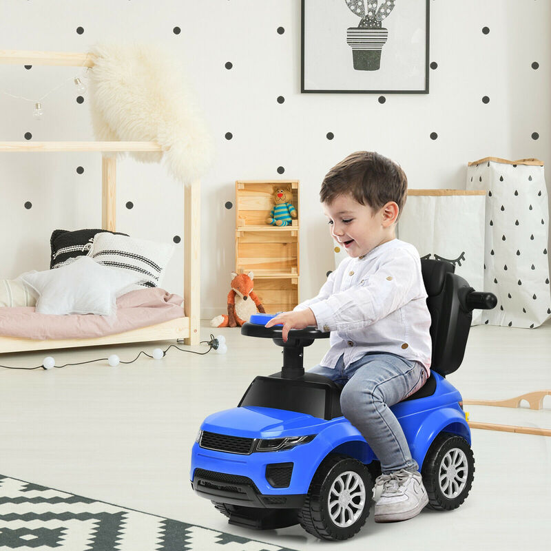 3 in 1 Toddler Ride On Push Car with Stroller Sliding Design and Music image number 4