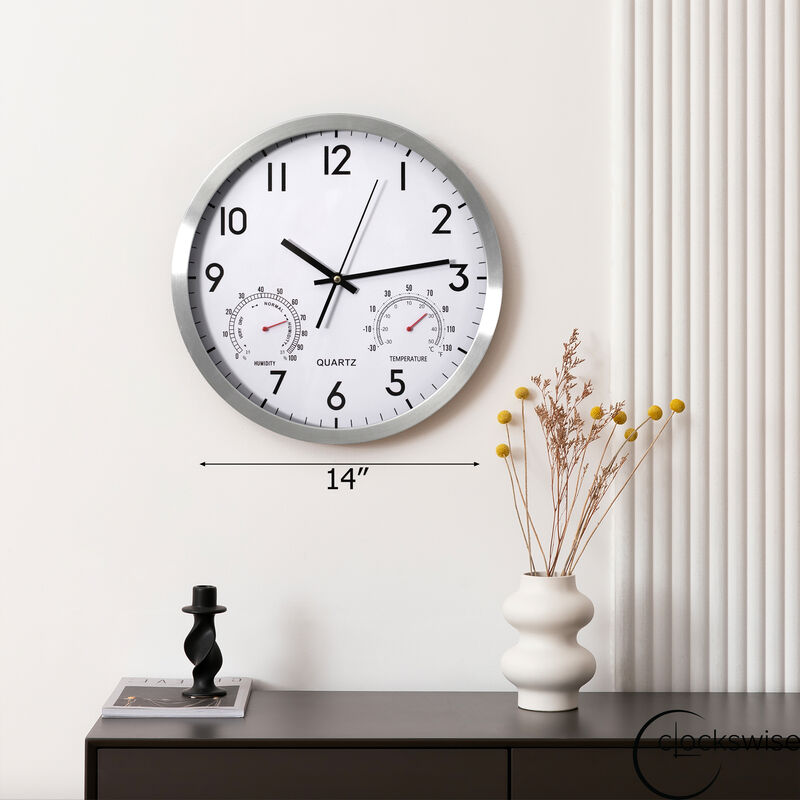 Clockswise 14-inch Non-Ticking Quartz Wall Clock
