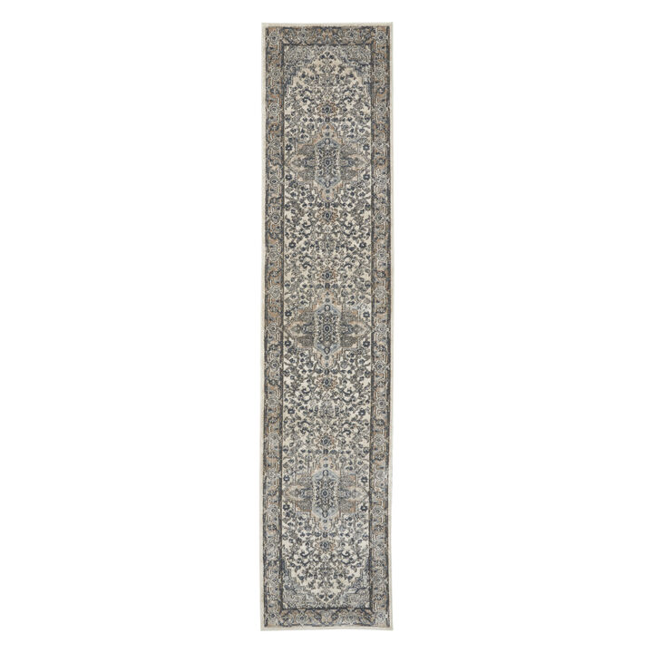 HomeRoots Medallion Distressed Runner Rug