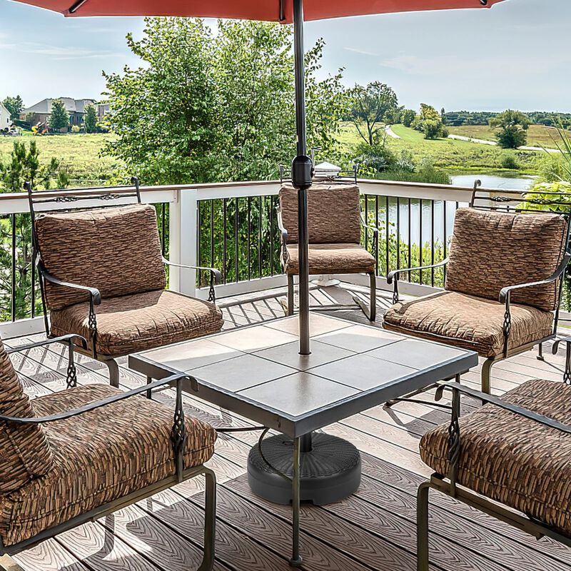 Mondawe 18 Inch Fillable Heavy-Duty Round Umbrella Base Stand