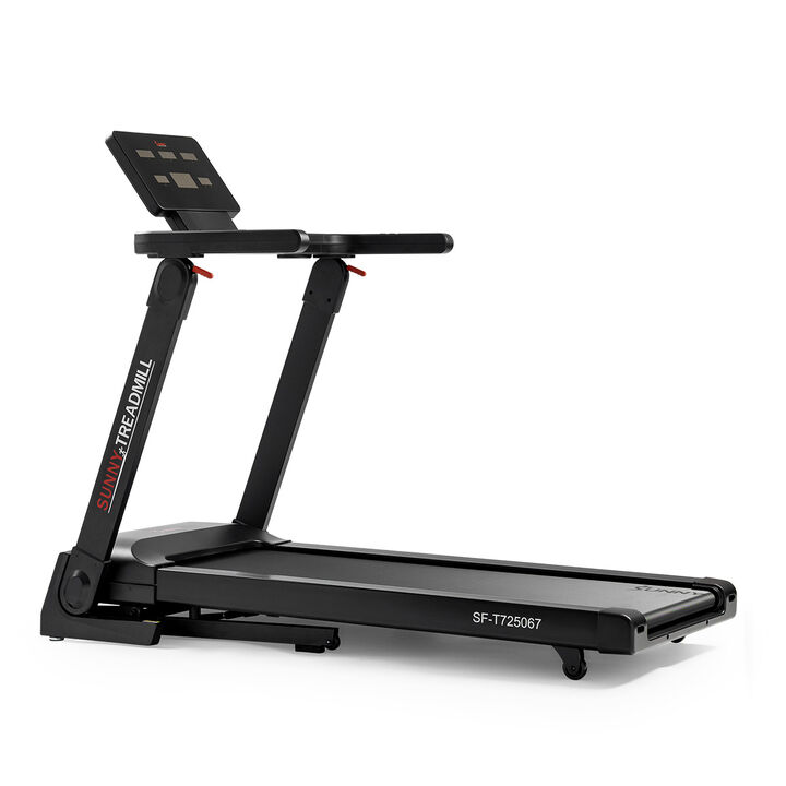 Sunny Health & Fitness Platinum Smart One-Click Fold Wi-Fi Treadmill with Auto Incline and SunnyFit App for Trainer-Led Workouts & Performance Tracking