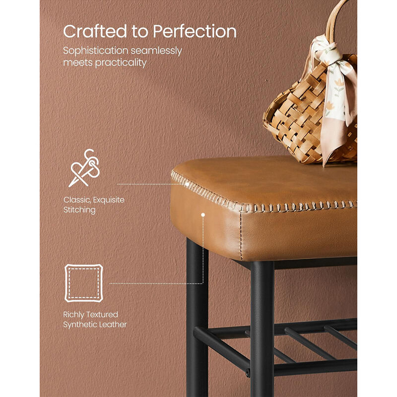 Shoe Bench with Metal Shelves: Stylish and Functional Storage for Organized Entryways