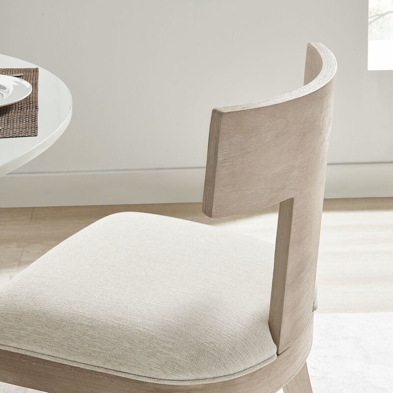 Peregrine Wood and Fabric Upholstered Dining Chairs Set of 2 image number 9