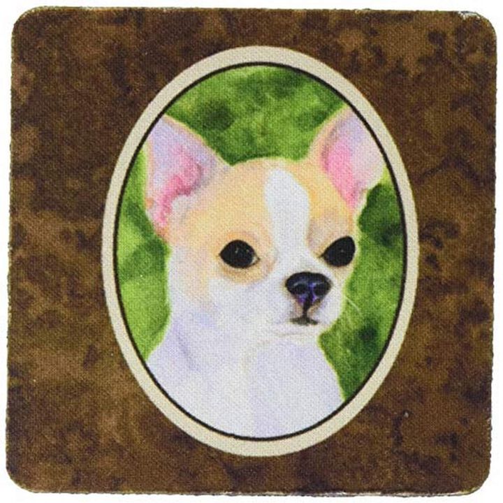 Caroline's Treasures SS8786FC Chihuahua Foam Coasters (Set of 4), 3.5 H x 3.5 W, Multicolor