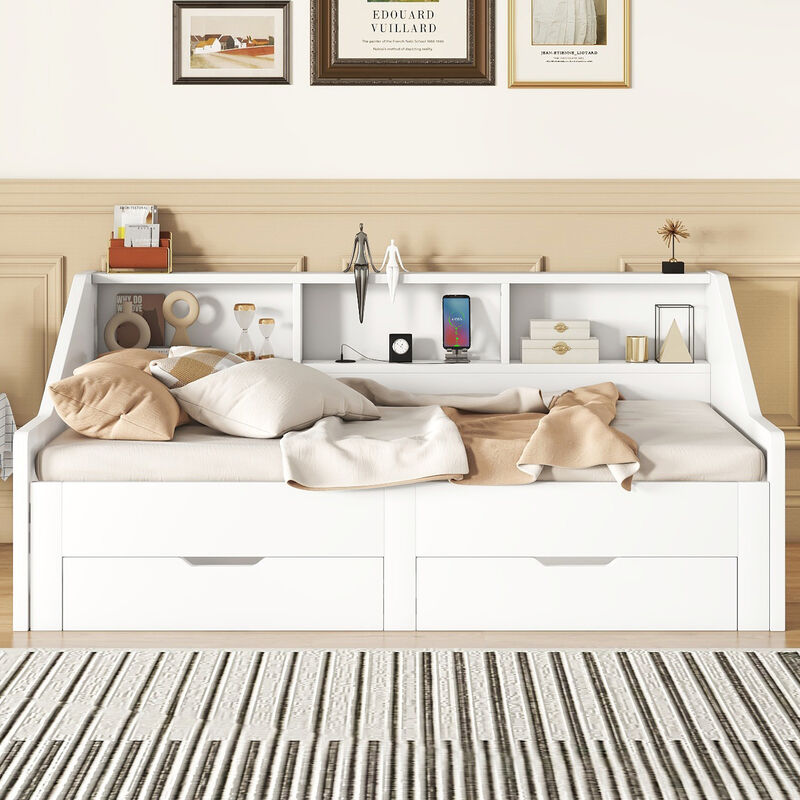 Merax Daybed Bed Frame with Storage image number 1