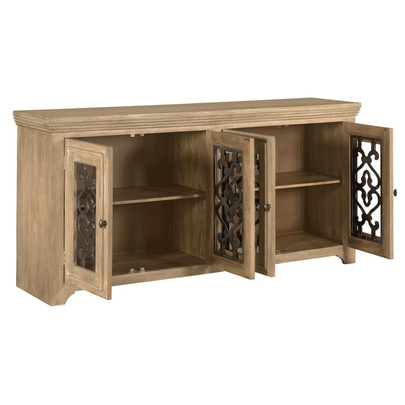 Alex Hamilton Hearst Sideboard 4-Door in Distressed Natural
