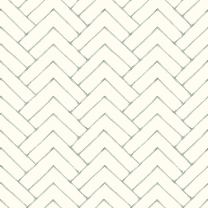 Oswin Teal Tiered Herringbone Wallpaper (Set of 2)