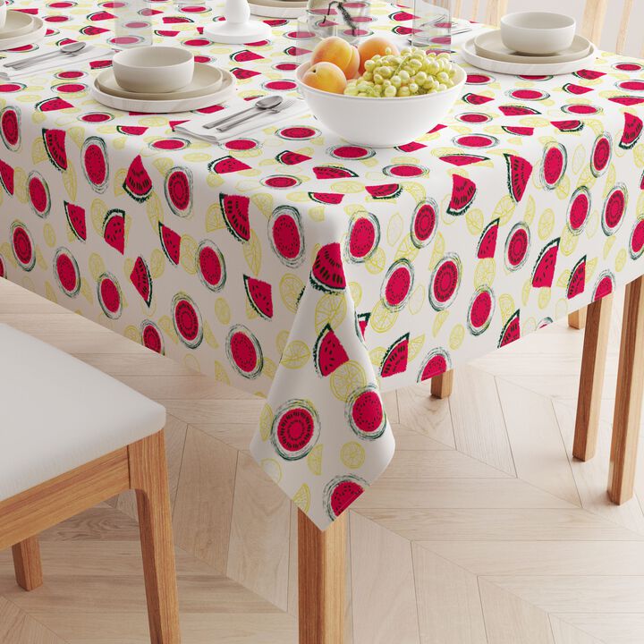 Fabric Textile Products, Inc. Square Tablecloth, 100% Cotton, Citrus Summertime