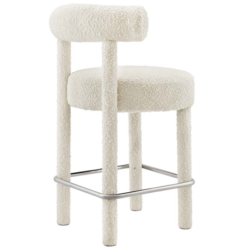Toulouse Boucle Fabric Counter Stool image number 3