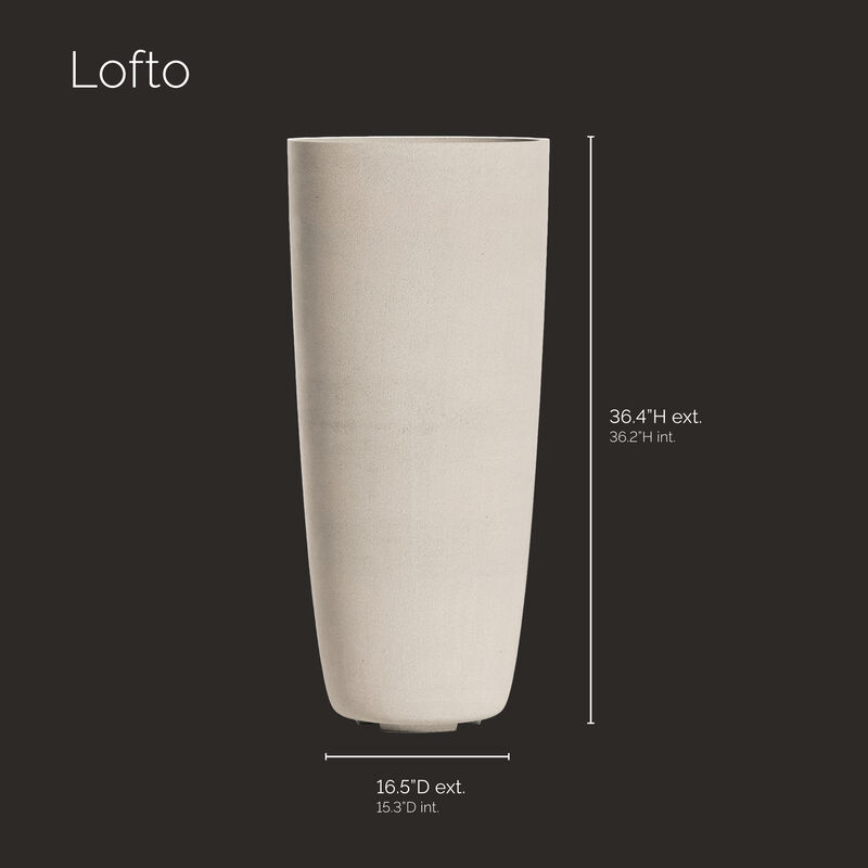 COSAPOTS Lofto Tall Planter - Fiberglass Indoor/Outdoor and Weather-Resistant Large Planter