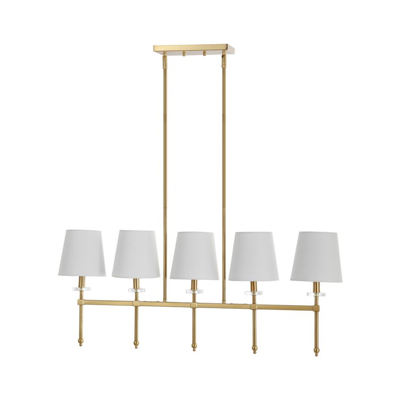 Sophie 5-Light Modern Midcentury Iron Linear LED Pendant