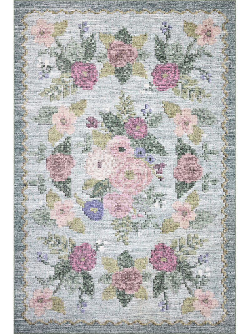 Rosa RSA-02 Sky 5''0" x 7''6" Rug by Rifle Paper Co.