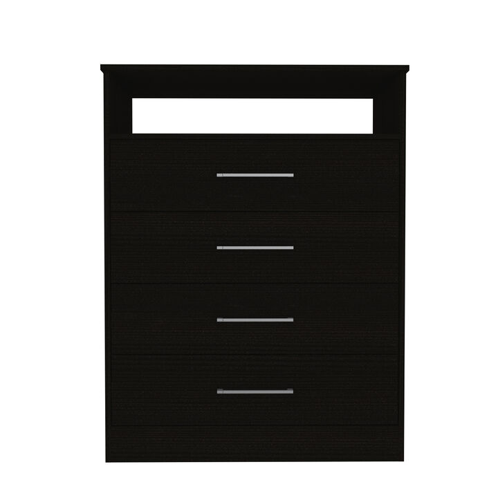 DEPOT E-SHOP Kairo Dresser, Four Drawers, One Shelf, Superior Top, White