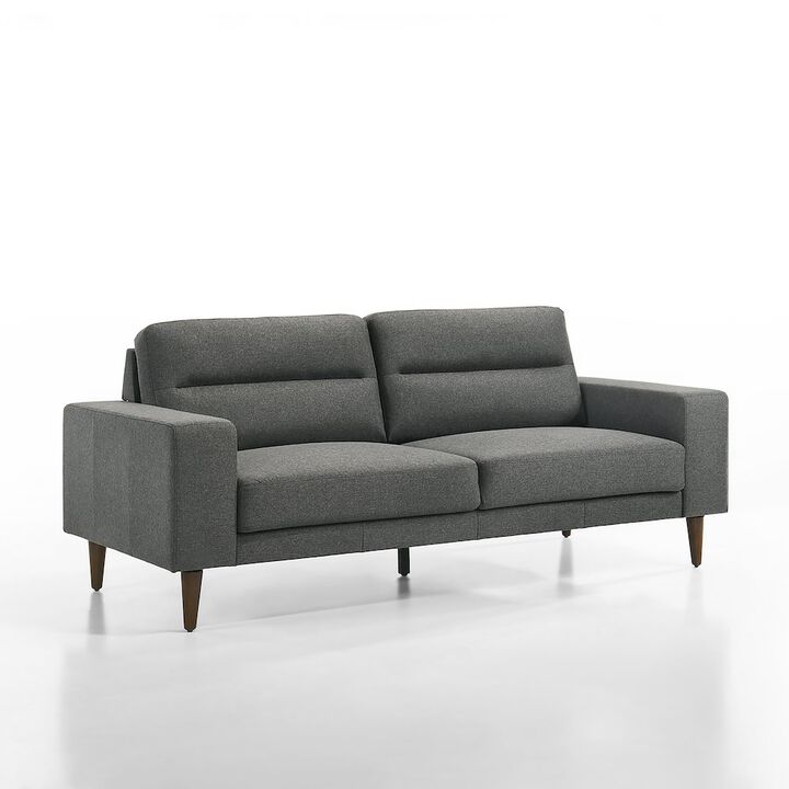 New Classic Furniture Vale Polyester Fabric Upholstered Sofa in Gray