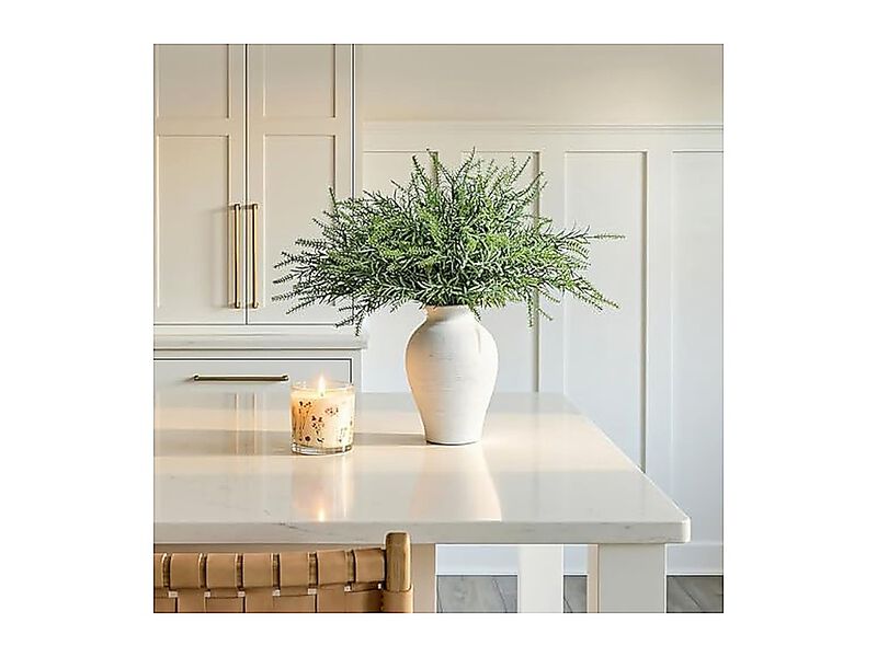 Artificial Faux Outdoor Plants Spring Summer Decor 10 Bundles Fake Plastic Grass image number 3